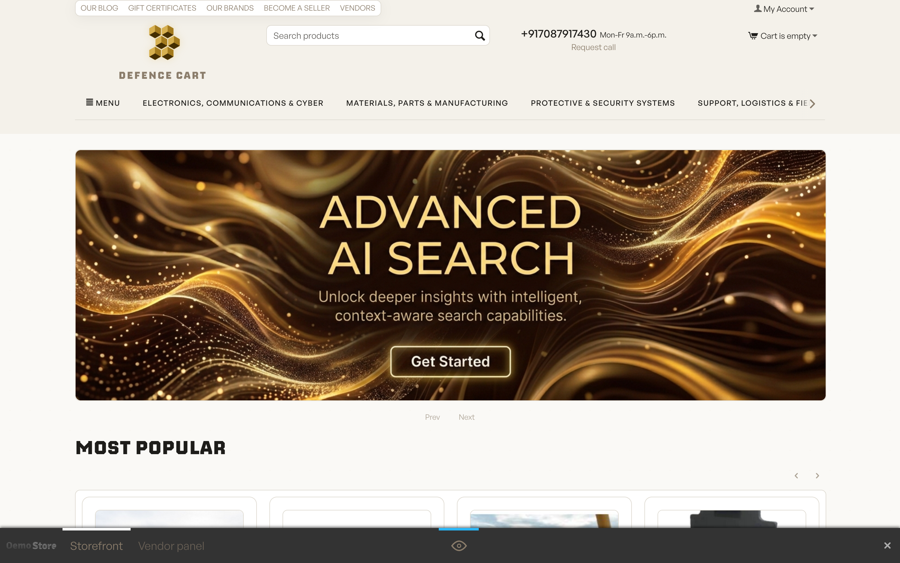 Marketplace Main Page