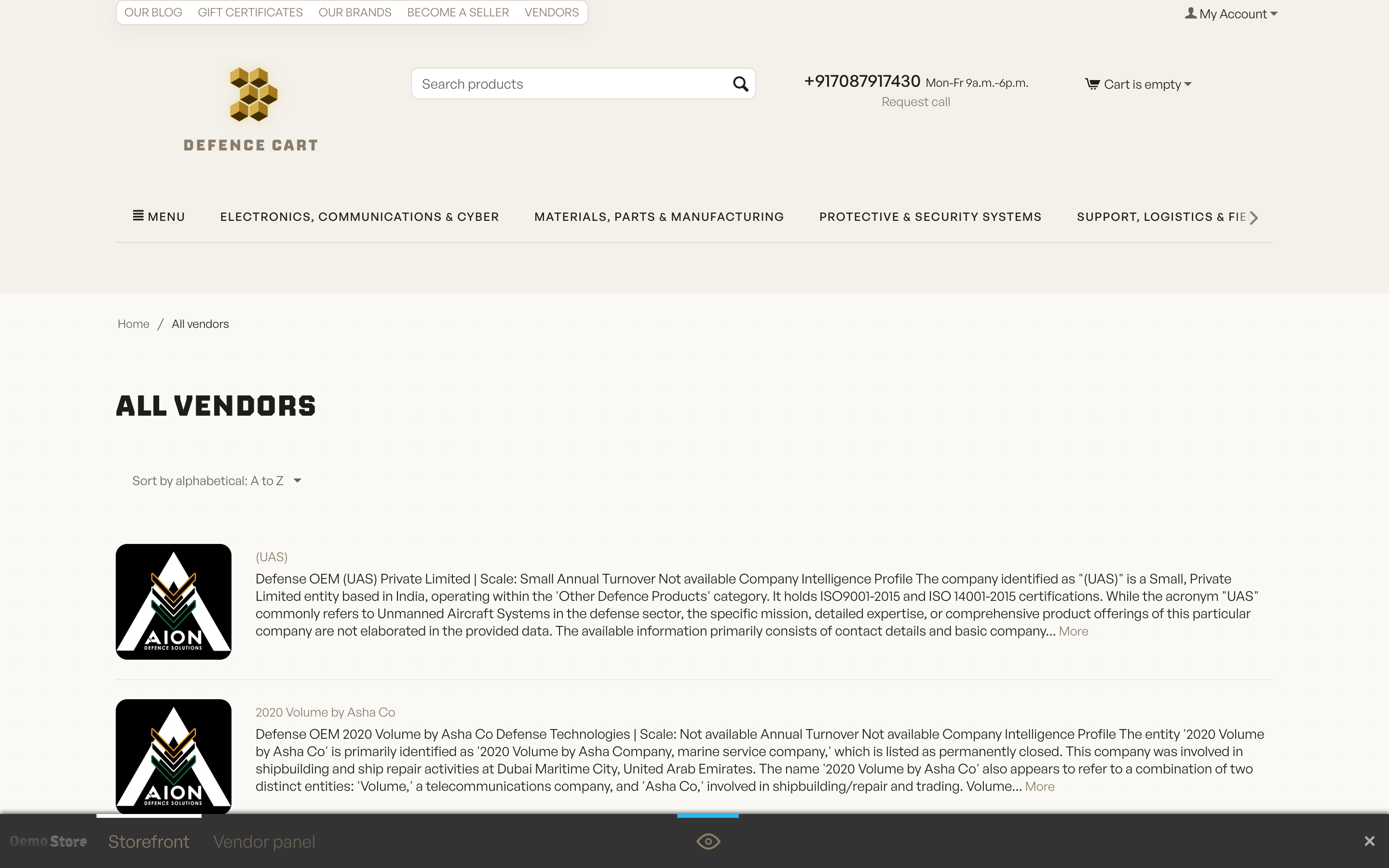 Verified Vendors Catalog