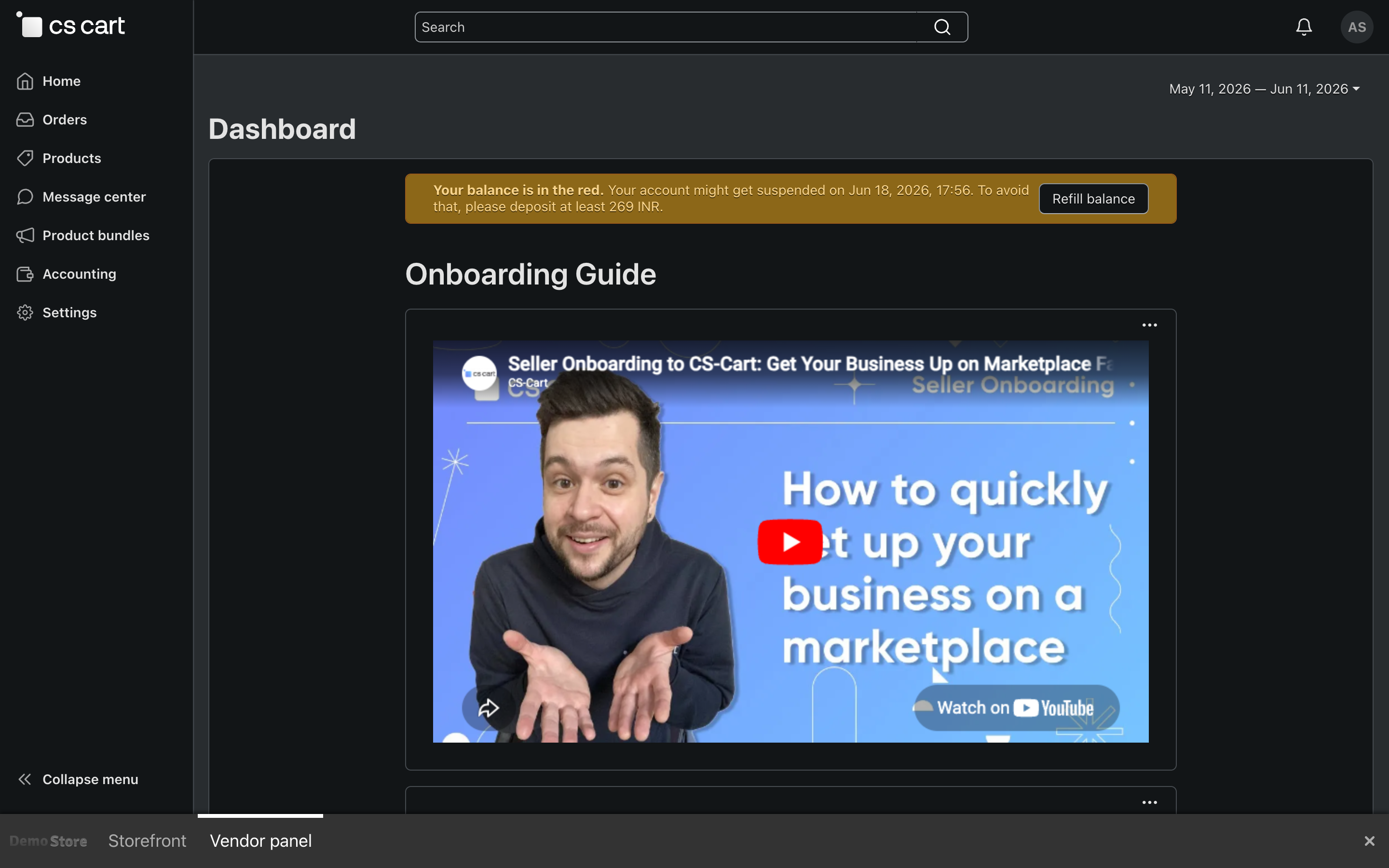Supplier Portal Dashboard